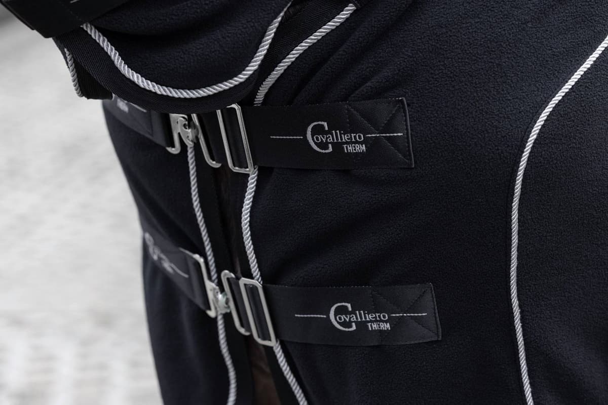 Derka polarowa Covalliero Therm, czarny, 145 cm