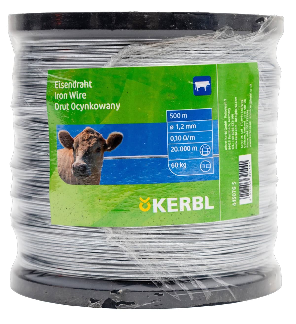 Drut ocynkowany do ogrodzeń elektrycznych 1,2 mm 500 m Kerbl