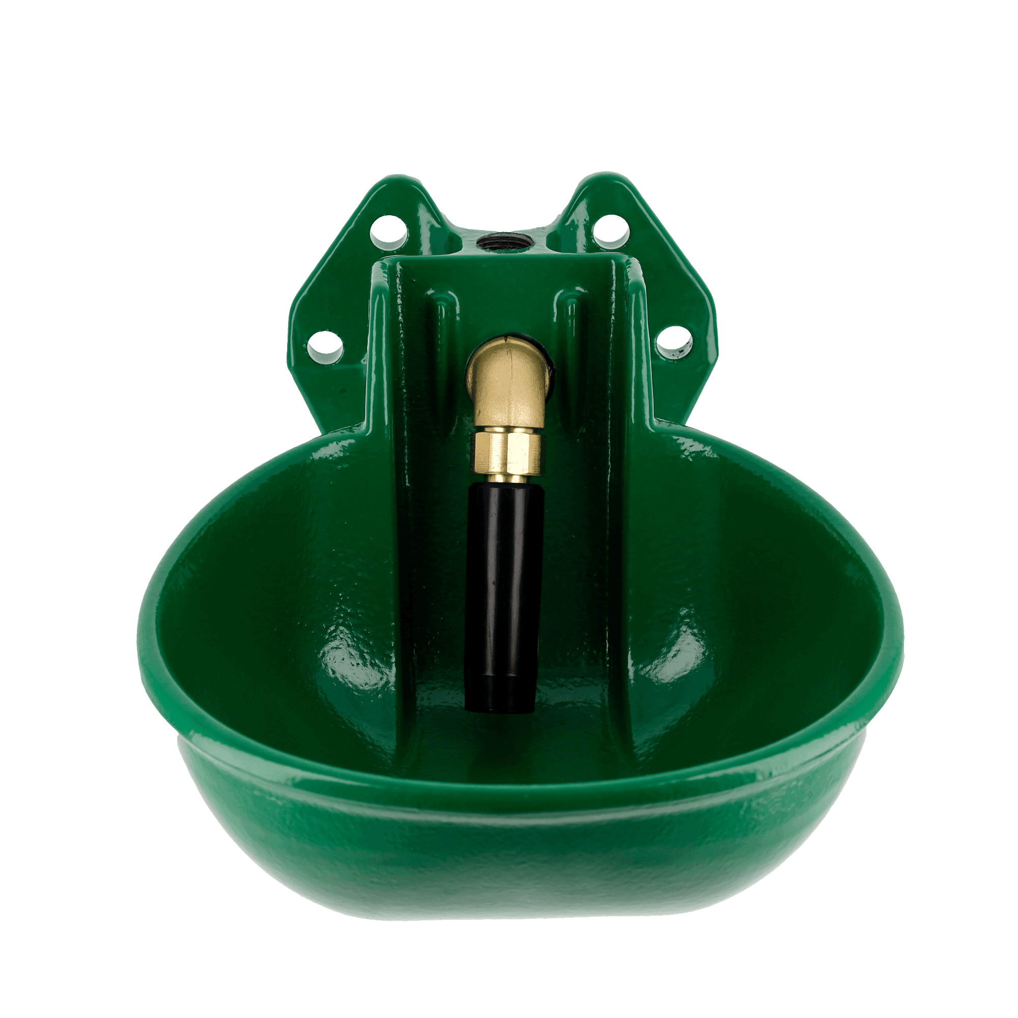 Poidło miskowe żeliwne Kerbl 2,5L oliwkowe dla bydła i koni