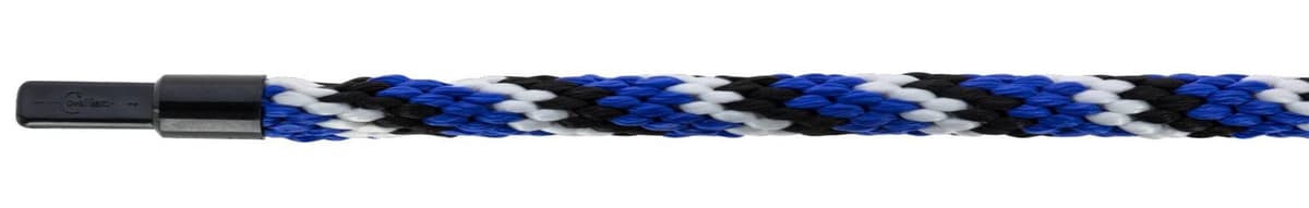 Uwiąz dla konia Mustang z karabińczykiem, 200 cm, niebieski/czarny/biały