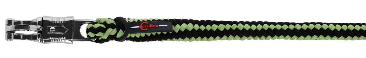 Uwiąz dla konia Hippo, bezpieczny karabińczyk, antracyt/jasnozielony