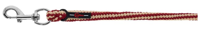 Uwiąz dla konia Hippo 200 cm, czerwony/beżowy, karabińczyk