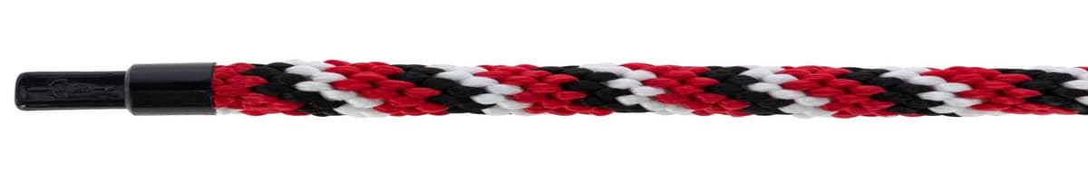 Uwiąz dla konia Mustang z bezpiecznym karabińczykiem 200 cm czerwony/czarny/biały