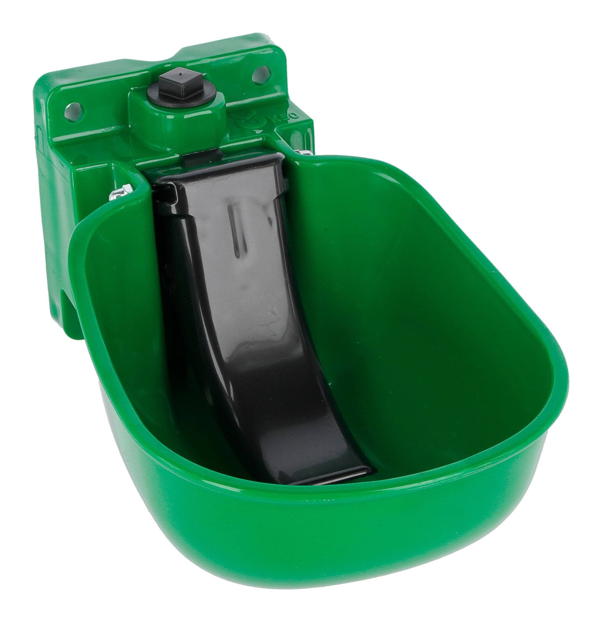 Poidło dla bydła i koni KN50, tworzywo sztuczne, zielone, z zaworem niskociśnieniowym