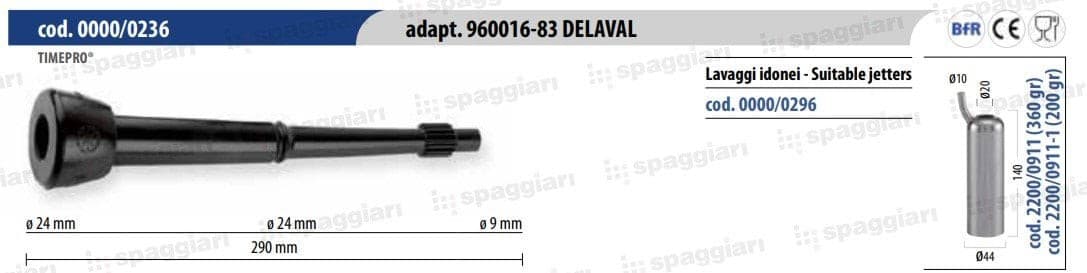 Guma strzykowa Alfa Laval 96001683 krótki kubek Z 9 mm 4 sztuki