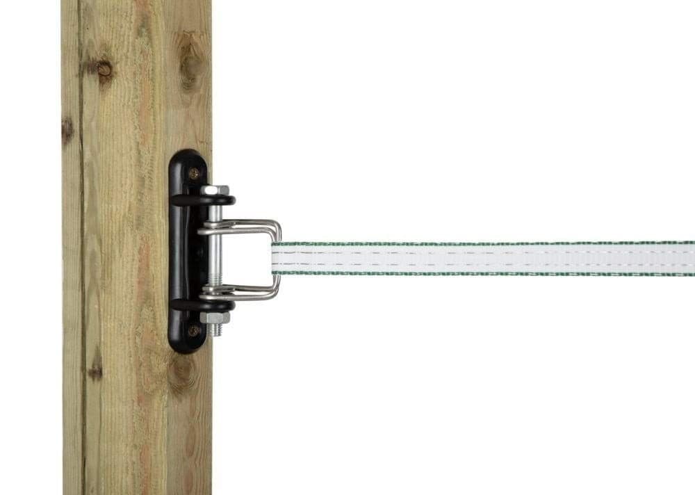 Izolator narożny do taśmy ogrodzeniowej 20-40 mm z klamrami Kerbl