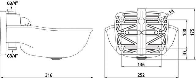 Poidło dla bydła i koni Kerbl K75 z zaworem rurowym 2,8 l zielone