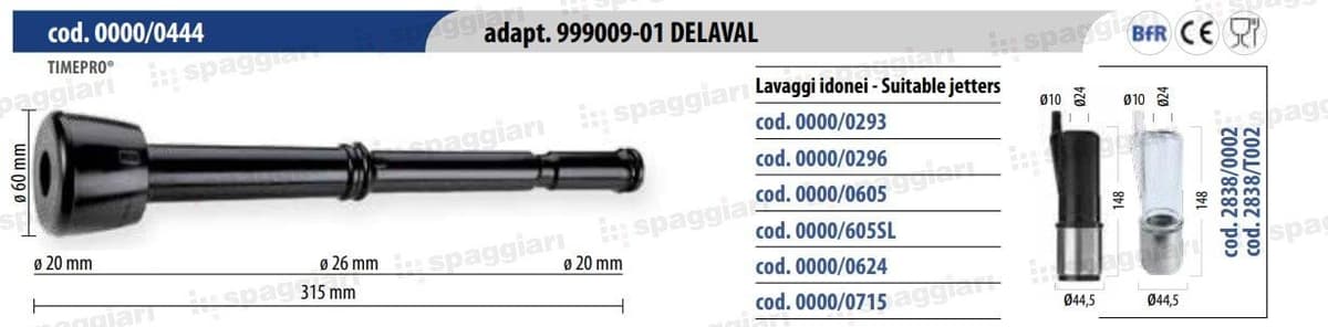 Guma strzykowa Alfa Laval 99900901 Harmony 20 mm 4 sztuki Spaggiari
