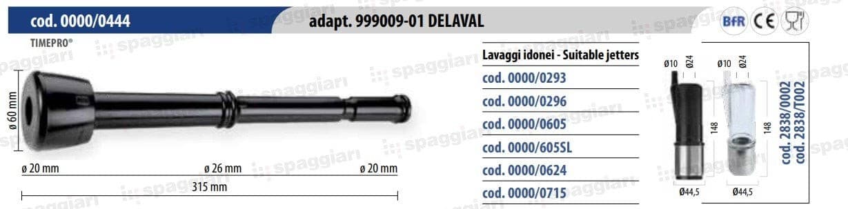 Guma strzykowa Alfa Laval 99900901 Harmony 20 mm 4 sztuki Spaggiari