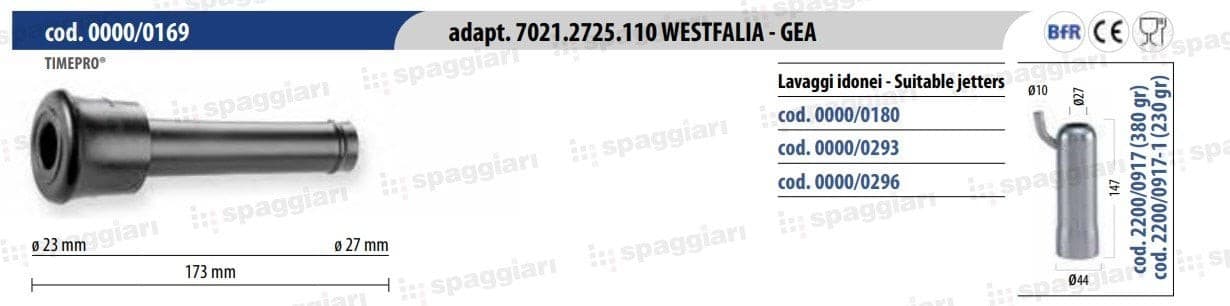 Guma strzykowa Westfalia WK1 19 mm 4 szt Spaggiari