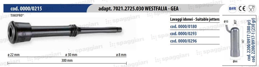 Guma strzykowa Westfalia WK1 Spaggiari 8 mm 4 sztuki długa