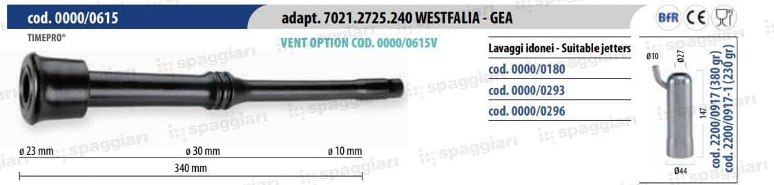 Guma strzykowa Spaggiari WK1 długa 10 mm, 4 sztuki