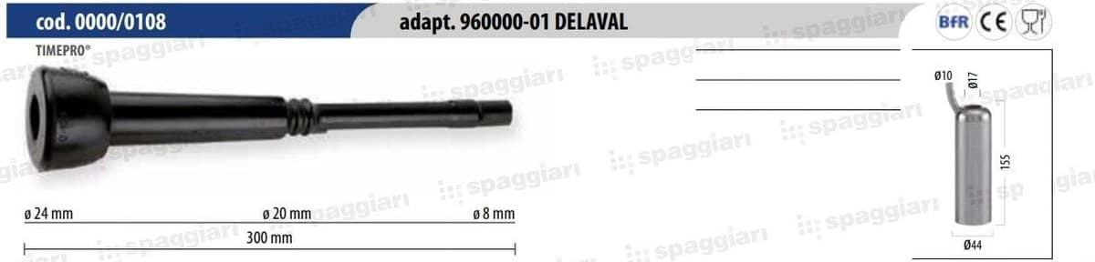 Guma strzykowa Spaggiari Alfa Laval 96000001 "ósemka" 8 mm 4 szt
