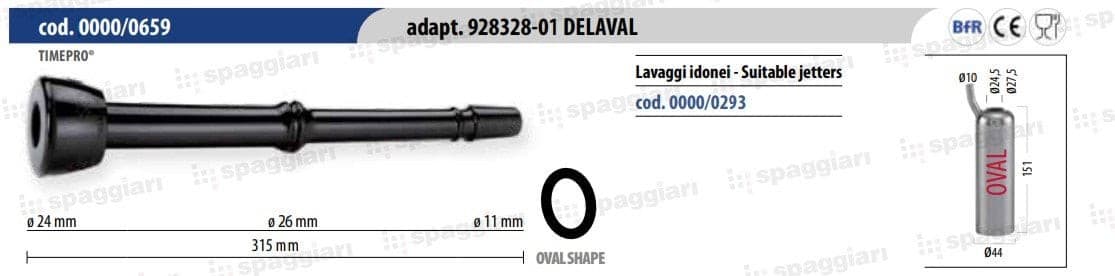 Guma strzykowa Alfa Laval MC-11 11 mm 4 szt Spaggiari wysokiej jakości