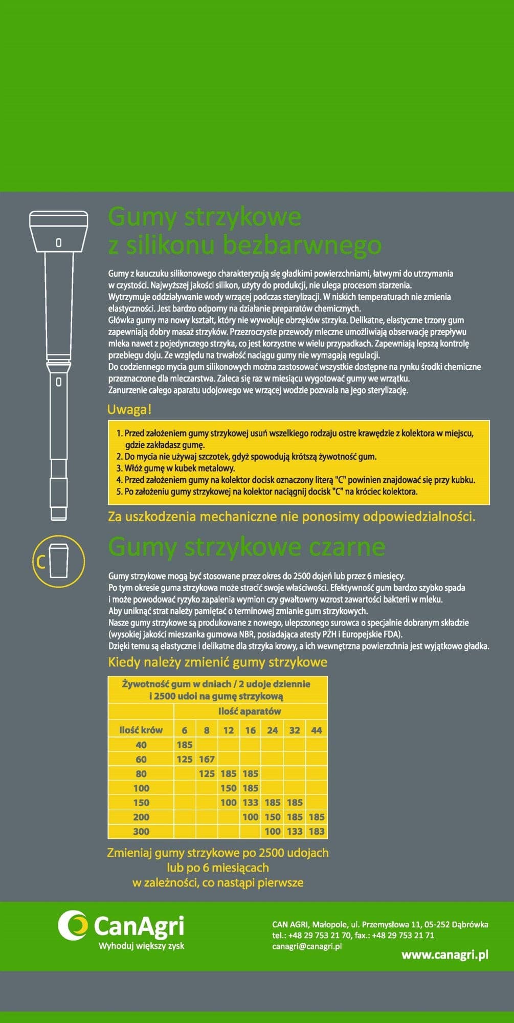 Guma strzykowa silikonowa Alfa Laval 96000201, 8 mm, 4 szt.