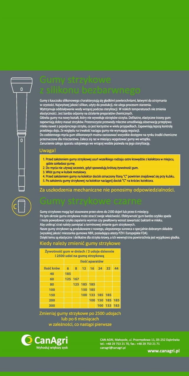 Guma strzykowa silikonowa Alfa Laval 96000201, 8 mm, 4 szt.