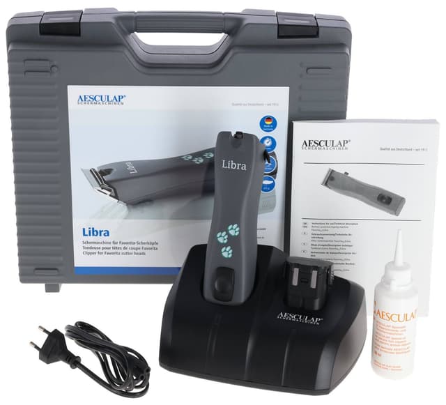 Maszynka do strzyżenia weterynaryjna Libra 2 akumulatory szary Aesculap
