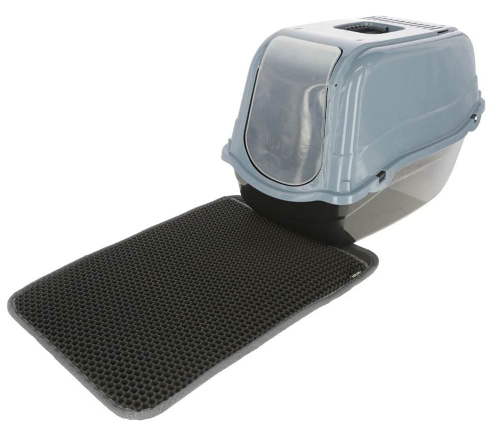 Podkładka pod kuwetę z kieszonką na żwirek, czarna, 58,5 cm x 41 cm, Kerbl