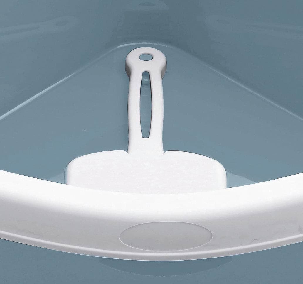 Kuweta narożna Sprint Corner Plus, biały/niebieski, 40 x 56 x 40 cm, Stefanplast