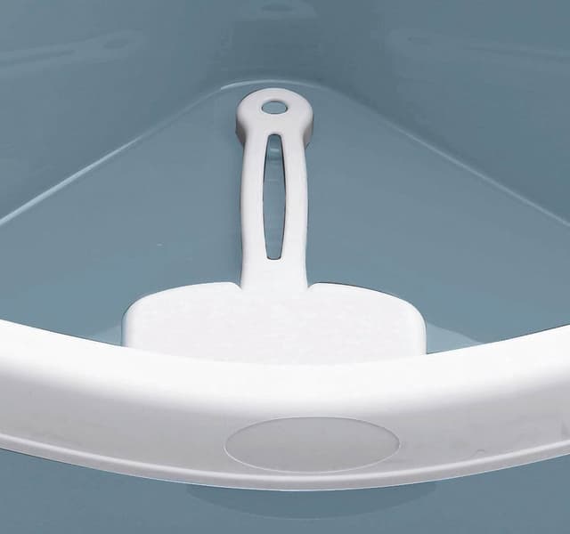 Kuweta narożna Sprint Corner Plus, biały/niebieski, 40 x 56 x 40 cm, Stefanplast