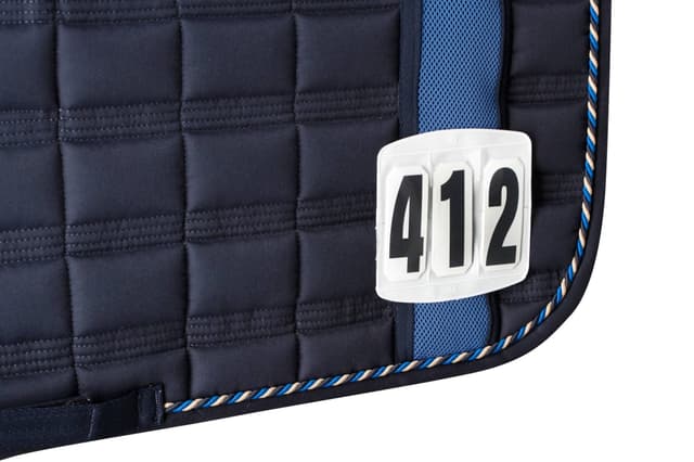 Numer konkursowy 3-miejscowy, mocowany na rzep, biały/czarny, Covalliero