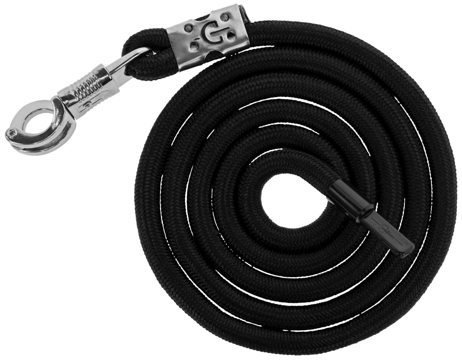 Uwiąz dla konia Dexter, bezpieczny karabińczyk, czarny, 200 cm, Covalliero