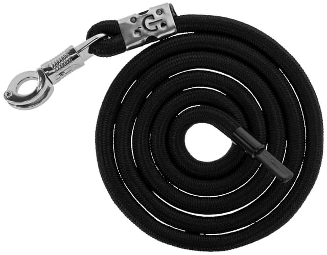 Uwiąz dla konia Dexter, bezpieczny karabińczyk, czarny, 200 cm, Covalliero