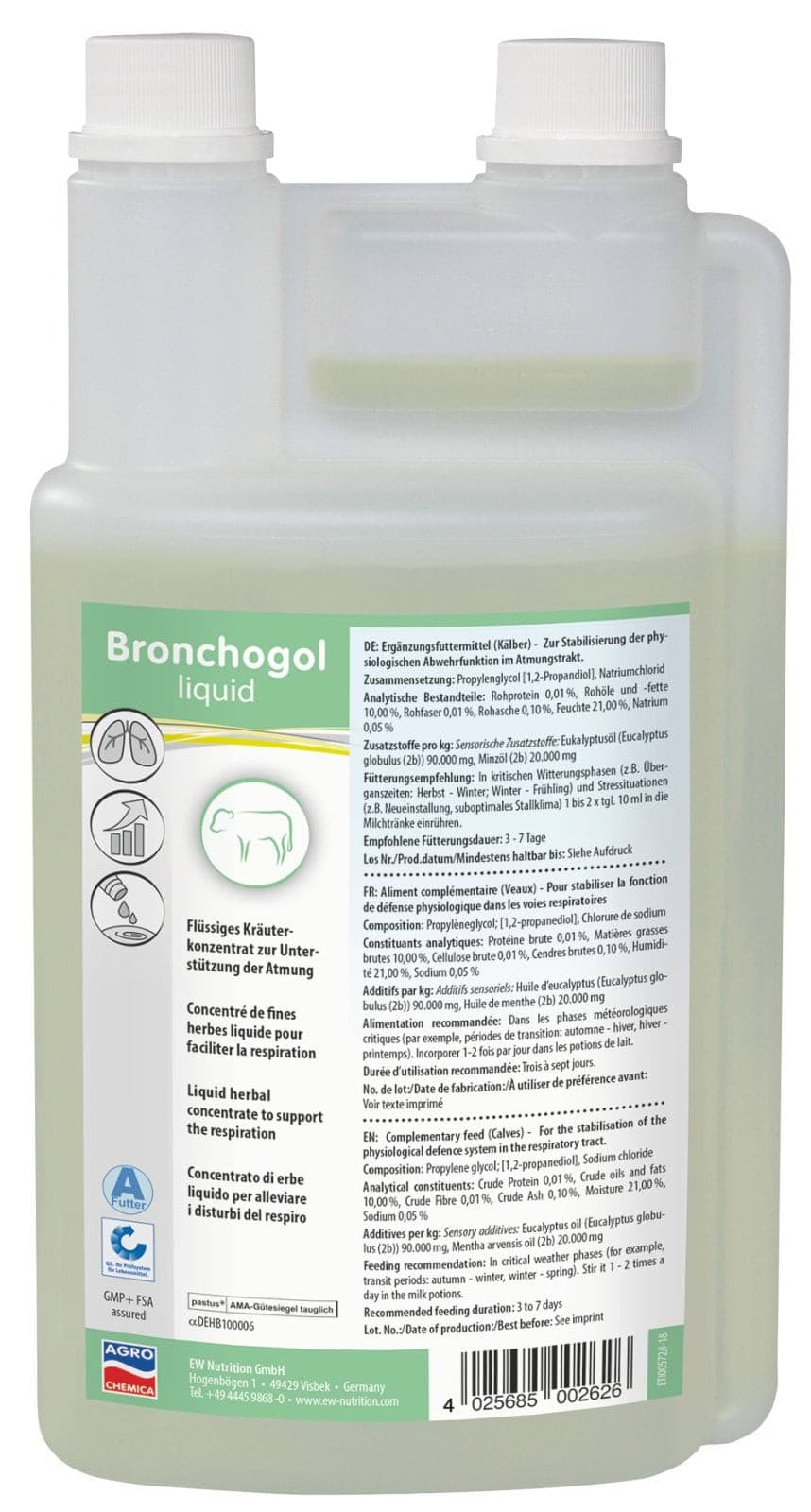 Bronchogol – Preparat dla Cieląt, 1000 ml