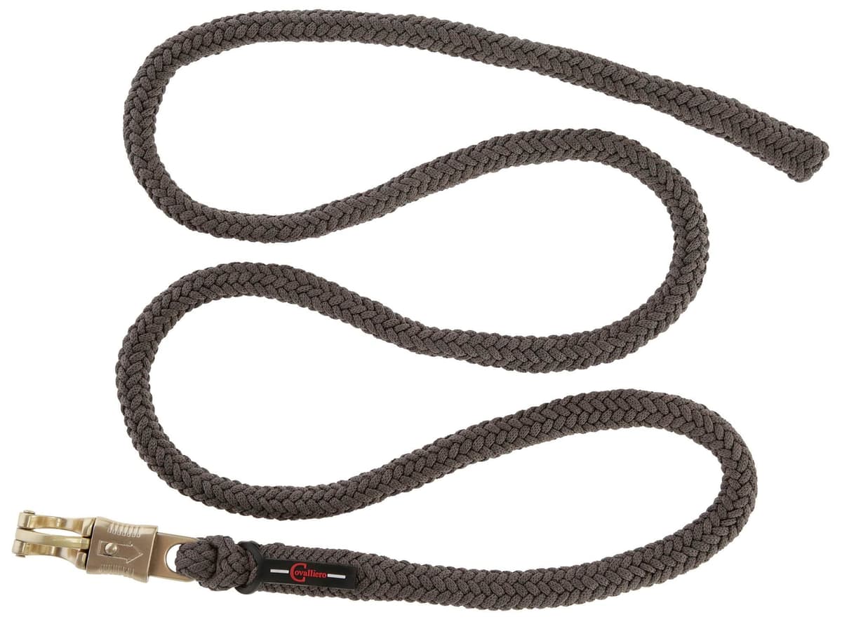 Uwiąz dla konia Classy szary 200 cm z bezpiecznym karabińczykiem Covalliero