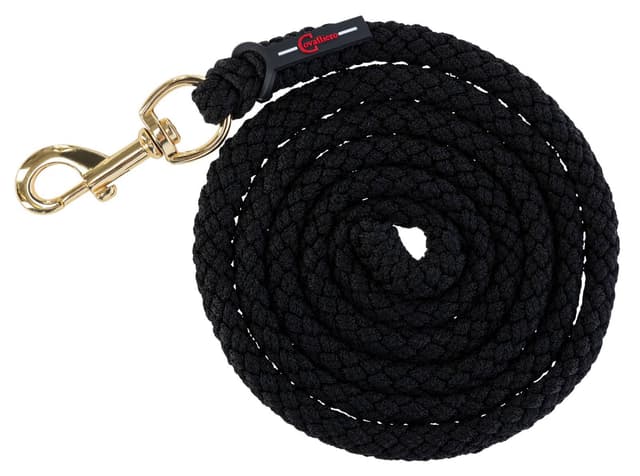 Uwiąz dla konia TopLine czarny 200 cm z karabińczykiem Covalliero