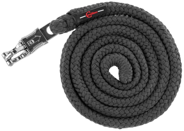 Uwiąz dla konia ClassicSoft 200 cm szary z bezpiecznym karabińczykiem Covalliero