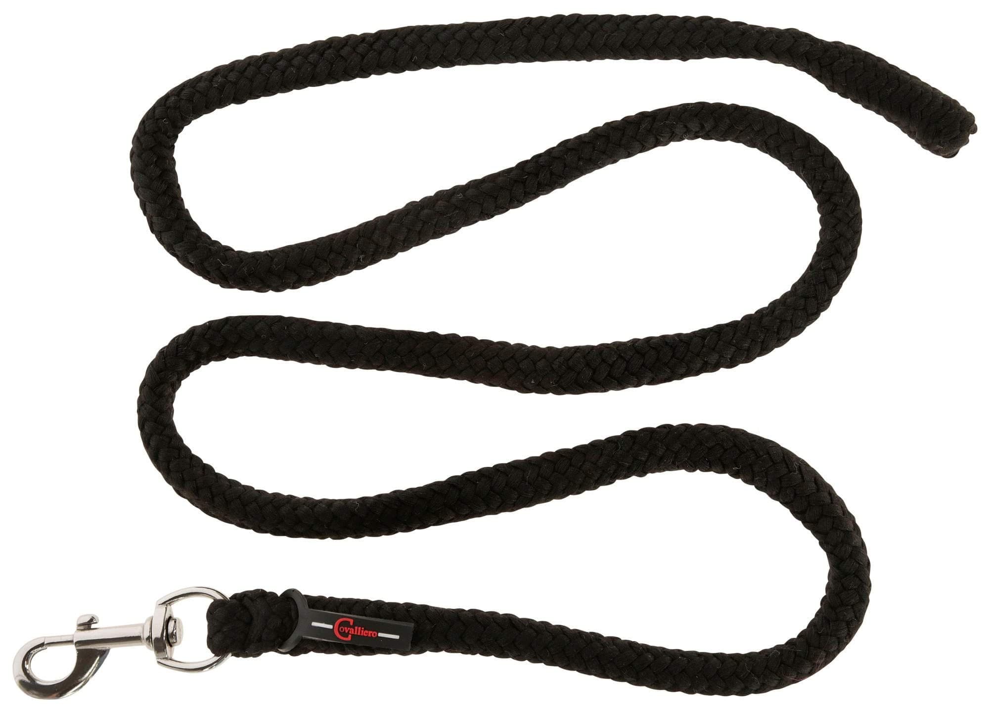 Uwiąz dla konia ClassicSoft czarny 200 cm karabińczyk Covalliero