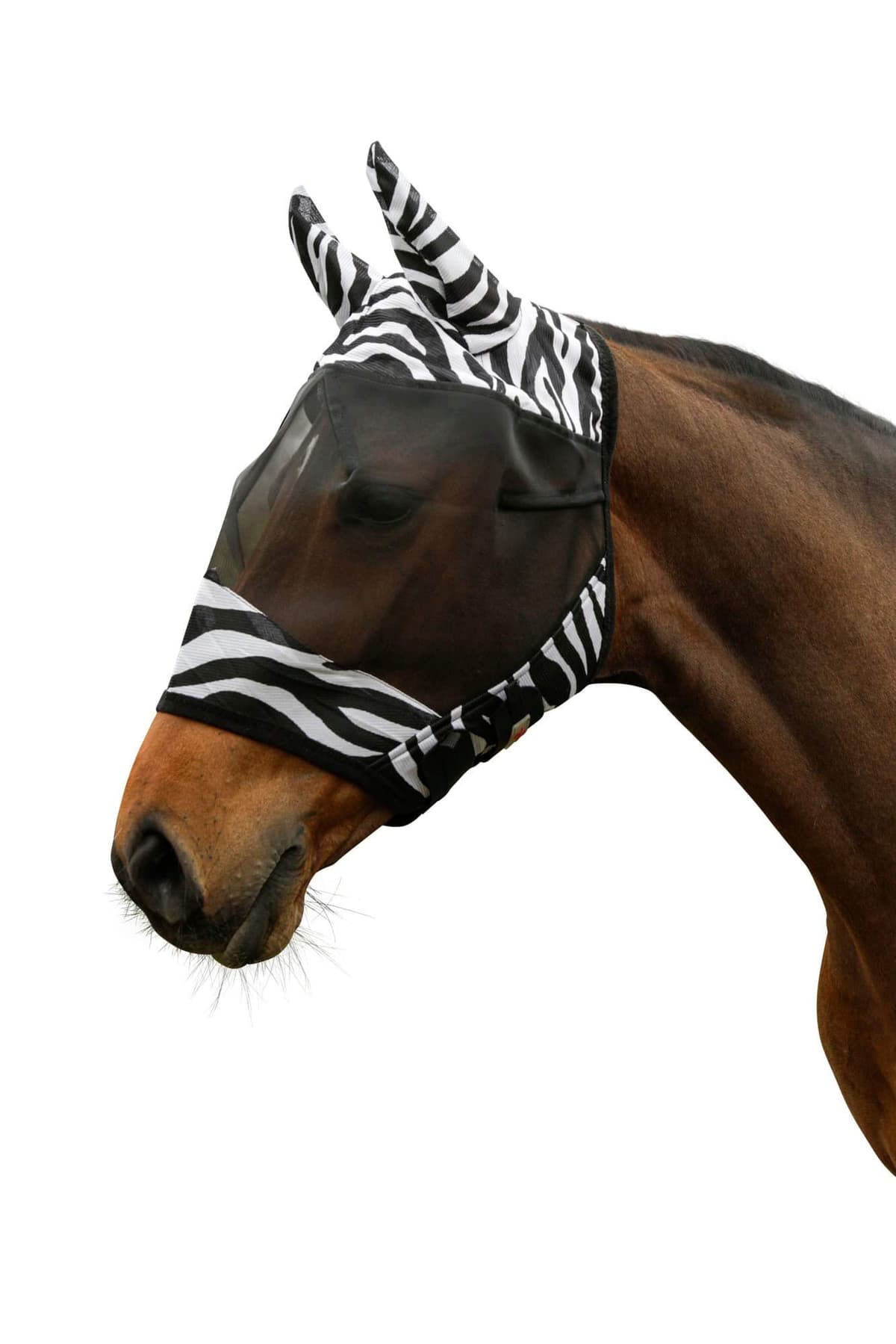 Maska przeciwowadowa dla konia Zebra z uszami, roz. Pony