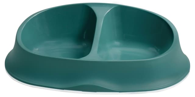 Miska Chic z tworzywa sztucznego, zielona, podwójna, 2 x 250 ml, Stefanplast