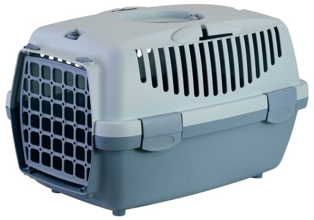Transporter Gulliver 1 z plastikowymi drzwiczkami, 48 x 32 x 31 cm, niebieski/szary, 6 kg, Stefanpla