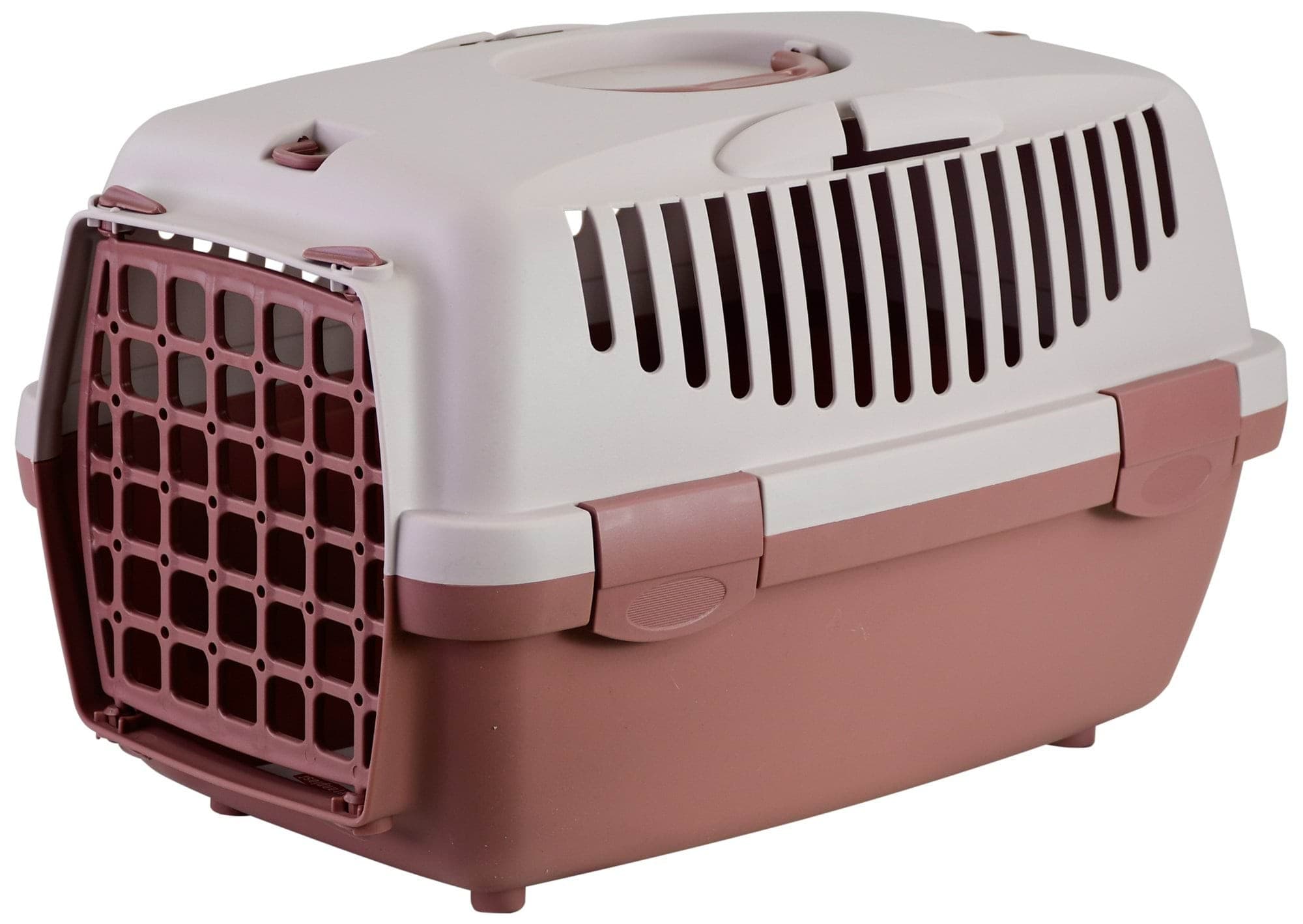 Transporter Gulliver 1 z plastikowymi drzwiczkami, 48 x 32 x 31 cm, różowy/brązowy, 6 kg, Stefanplas