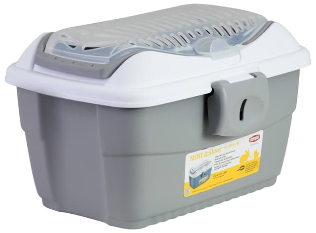 Transporter dla małych zwierząt i gryzoni Mini Gulliver, 40 x 30 x 24 cm, biały/szary, Stefanplast