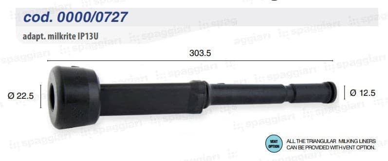 Guma strzykowa Spaggiari Milkrite IP13U trójkątna 4 sztuki Harmony