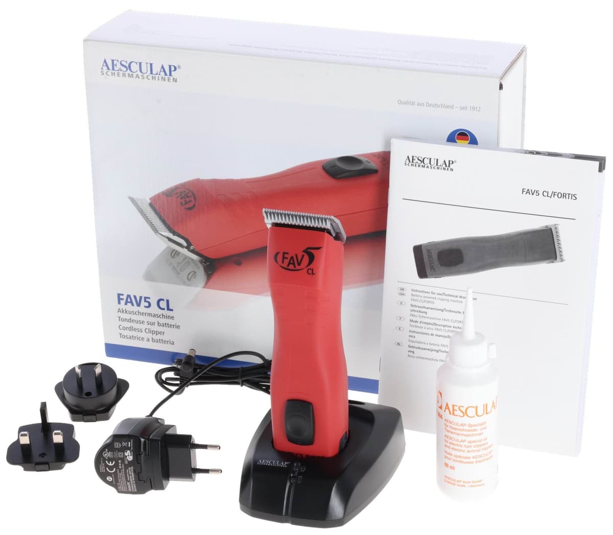 Maszynka do strzyżenia FAV5 CL - małe zwierzęta, czerwony