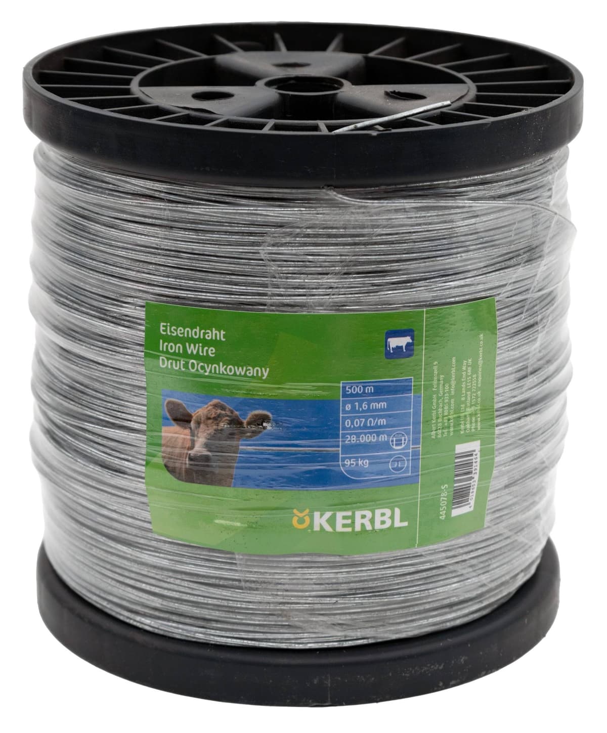 Drut ocynkowany 1,6 mm 500 m do ogrodzeń elektrycznych Kerbl