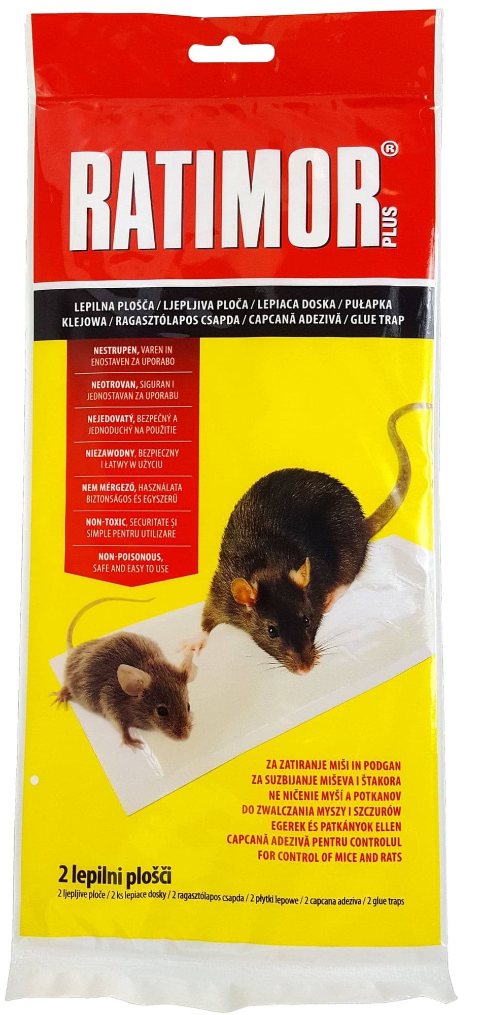 Pułapka klejowa na myszy i szczury Ratimor, 2 arkusze