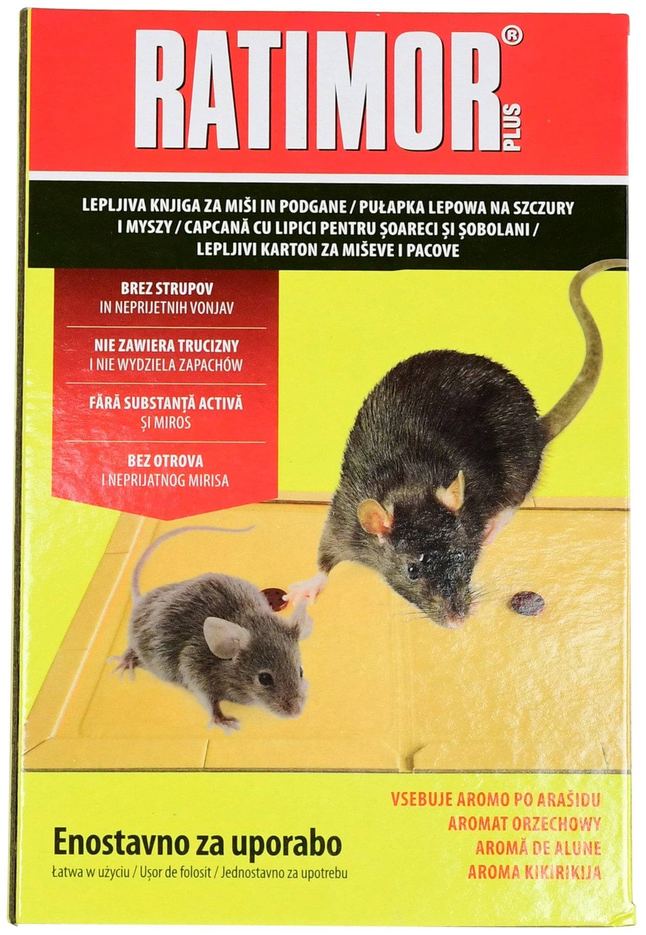 Pułapka klejowa na szczury i myszy Ratimor 26,5x19,5 cm z wabikiem