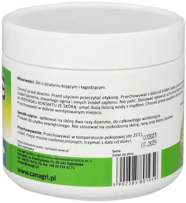 Żel chłodząco-ściągający do wymion 17, 500 ml, Can Agri
