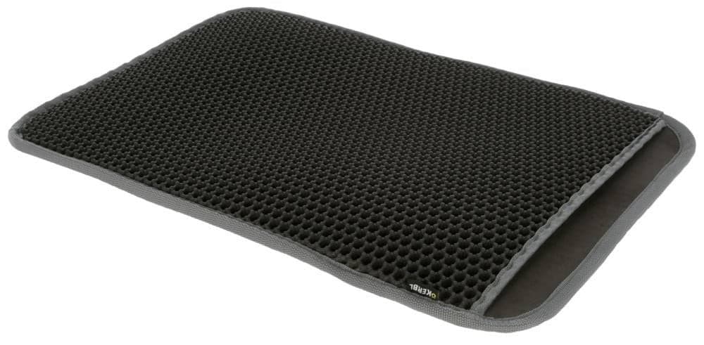 Podkładka pod kuwetę z kieszonką na żwirek, czarna, 58,5 cm x 41 cm, Kerbl