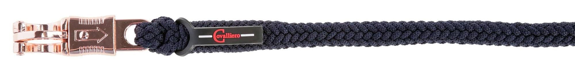 Uwiąz dla konia Classy 200 cm granatowy z bezpiecznym karabińczykiem