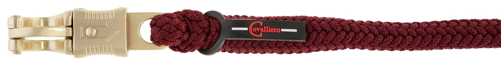 Uwiąz dla konia Classy bordowy 200 cm z karabińczykiem Covalliero
