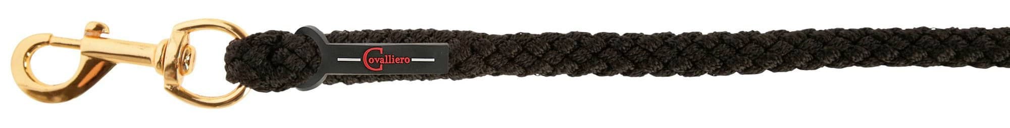 Uwiąz dla konia TopLine czarny 200 cm z karabińczykiem Covalliero