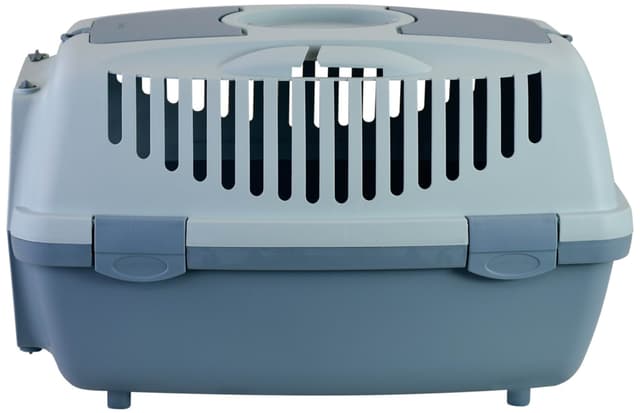 Transporter Gulliver 2 z plastikowymi drzwiczkami, 55 x 36 x 35 cm, niebieski/szary, 8 kg, Stefanpla