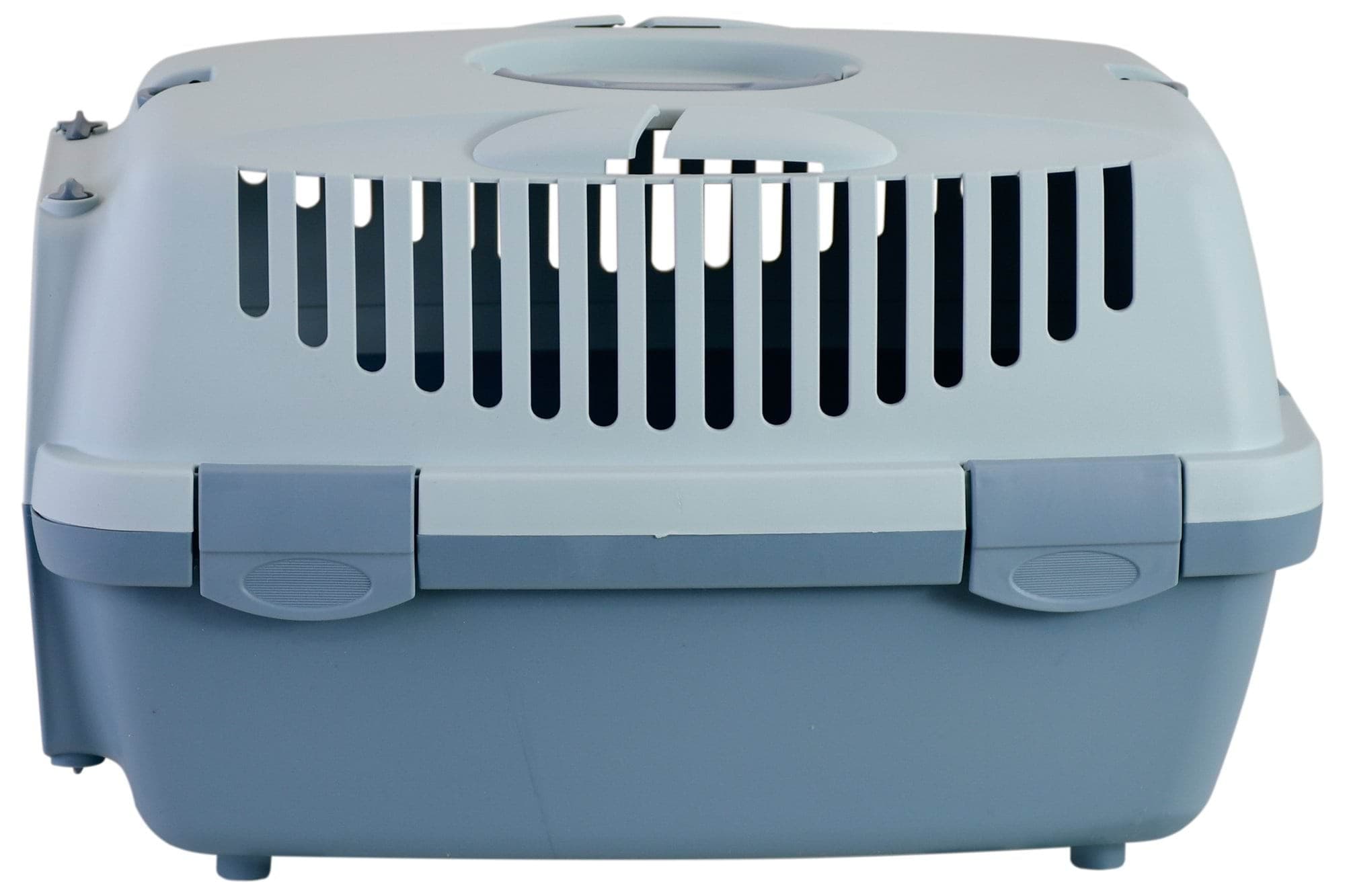 Transporter Gulliver 1 z plastikowymi drzwiczkami, 48 x 32 x 31 cm, niebieski/szary, 6 kg, Stefanpla