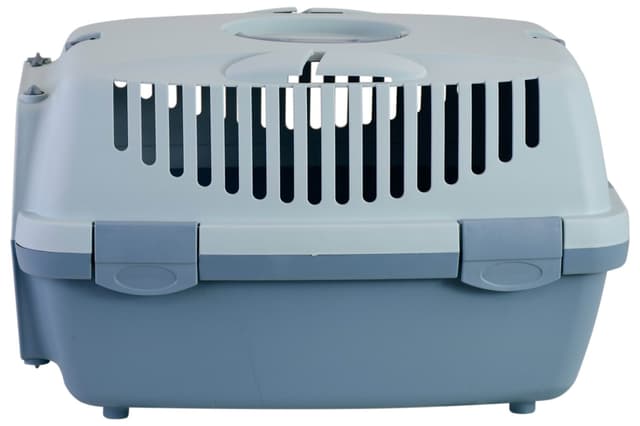 Transporter Gulliver 1 z plastikowymi drzwiczkami, 48 x 32 x 31 cm, niebieski/szary, 6 kg, Stefanpla